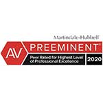 Martindale-Hubbell AV Preeminent Peer Rated for the highest level of professional excellence 2020